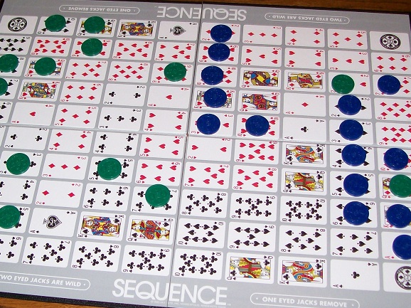 card game sequence board