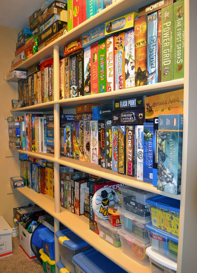 Board Game Organization with Kallax Shelves