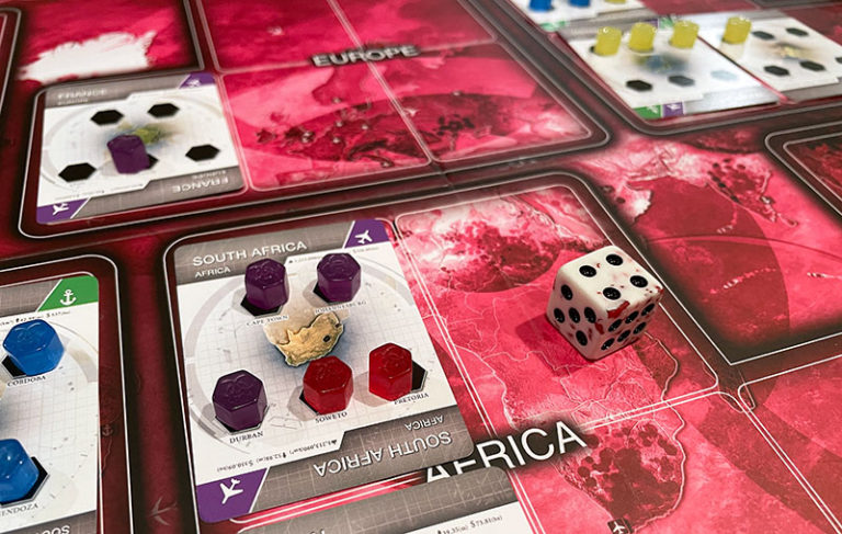 Plague Inc The Board Game Review The Board Game Family   PlagueInc Rolling 768x487 