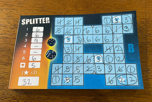 Splitter dice game